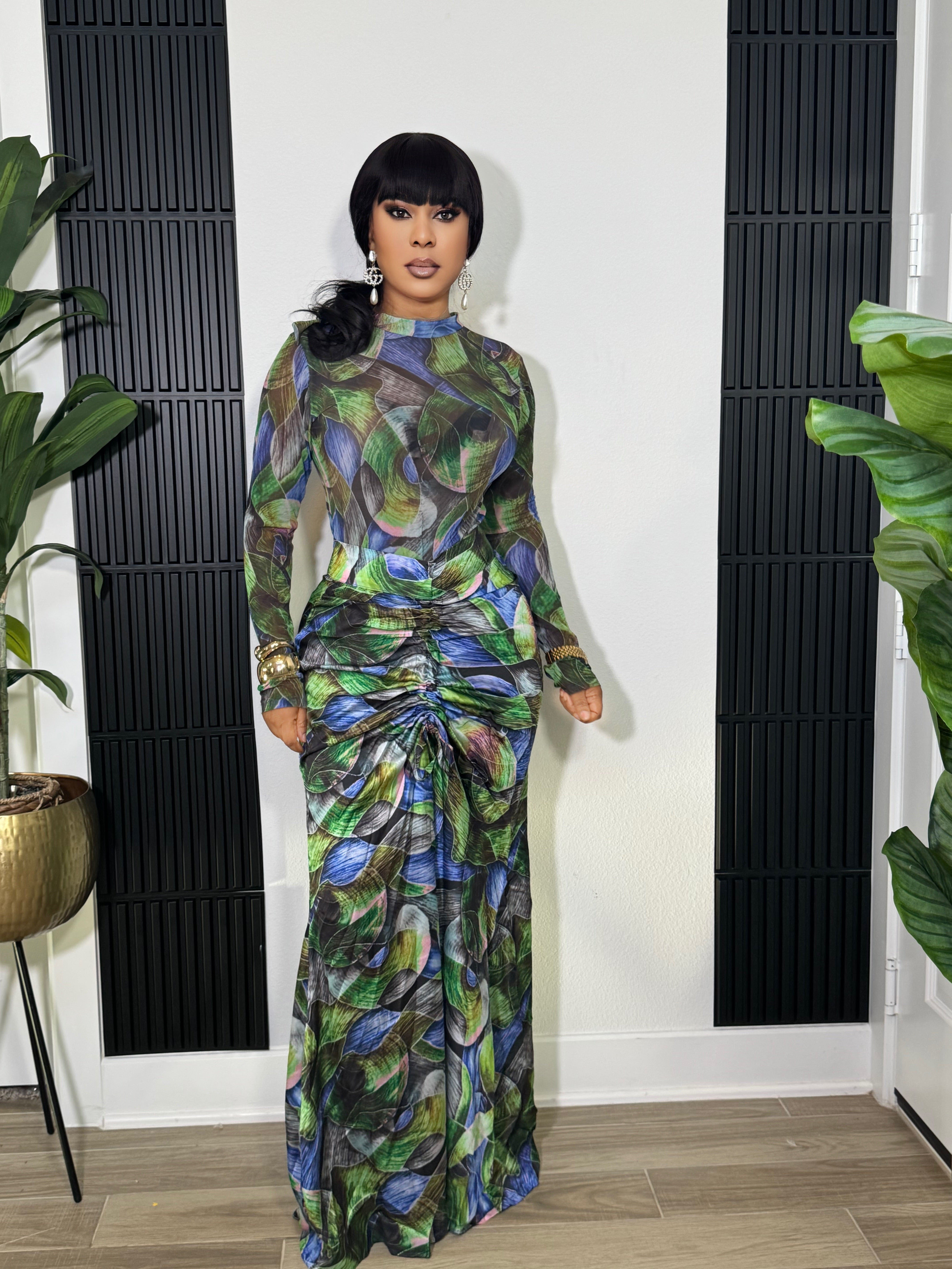 Mae silk Skirt Set