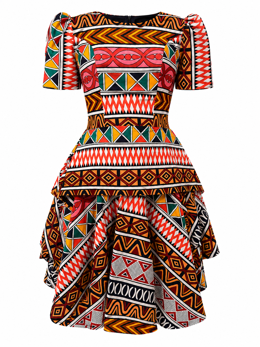 Zuri Ankara Peplum Dress