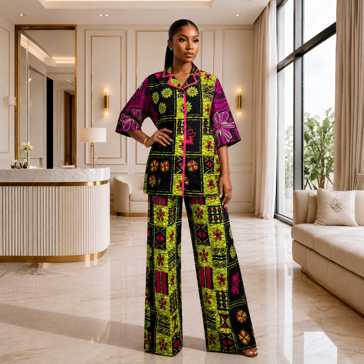 Seyi Oversized Ankara Set