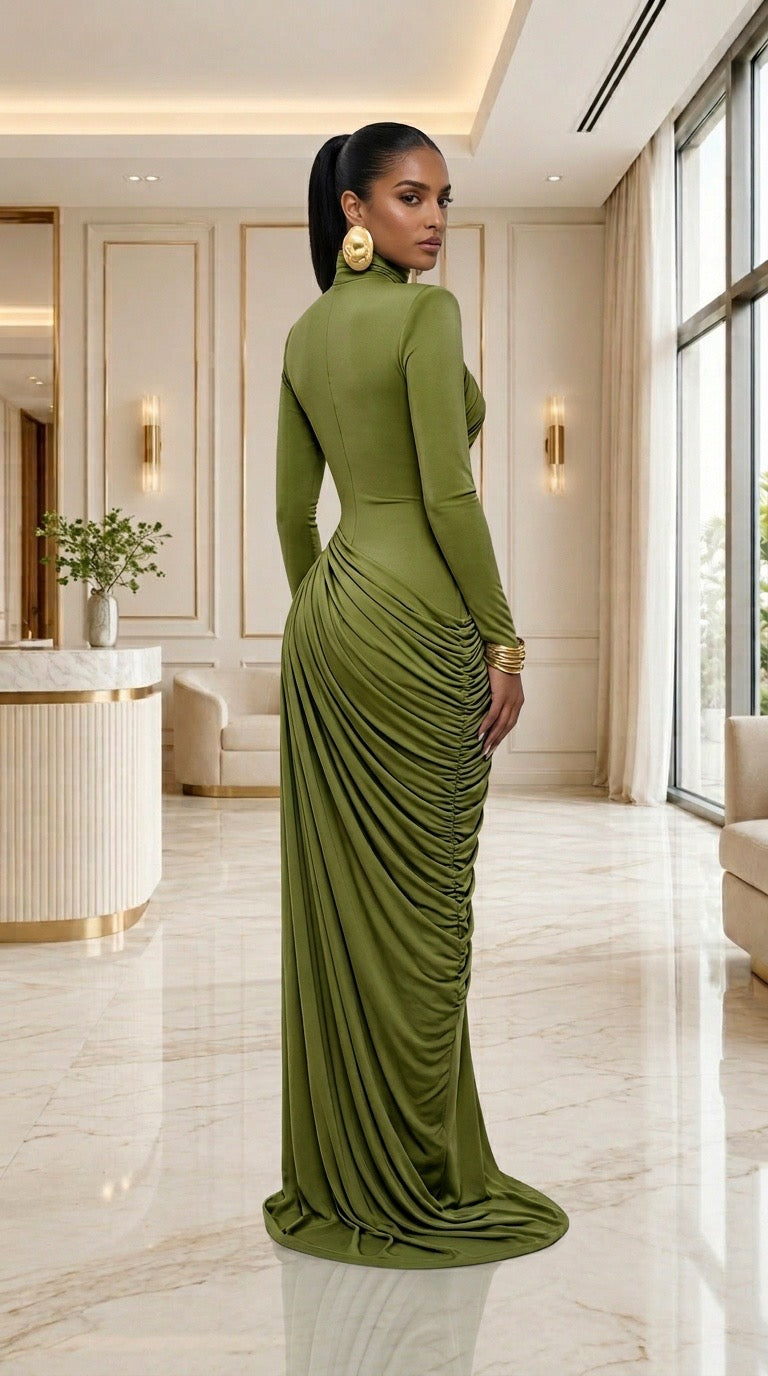 Goddess Draped Dress(PRE ORDER)