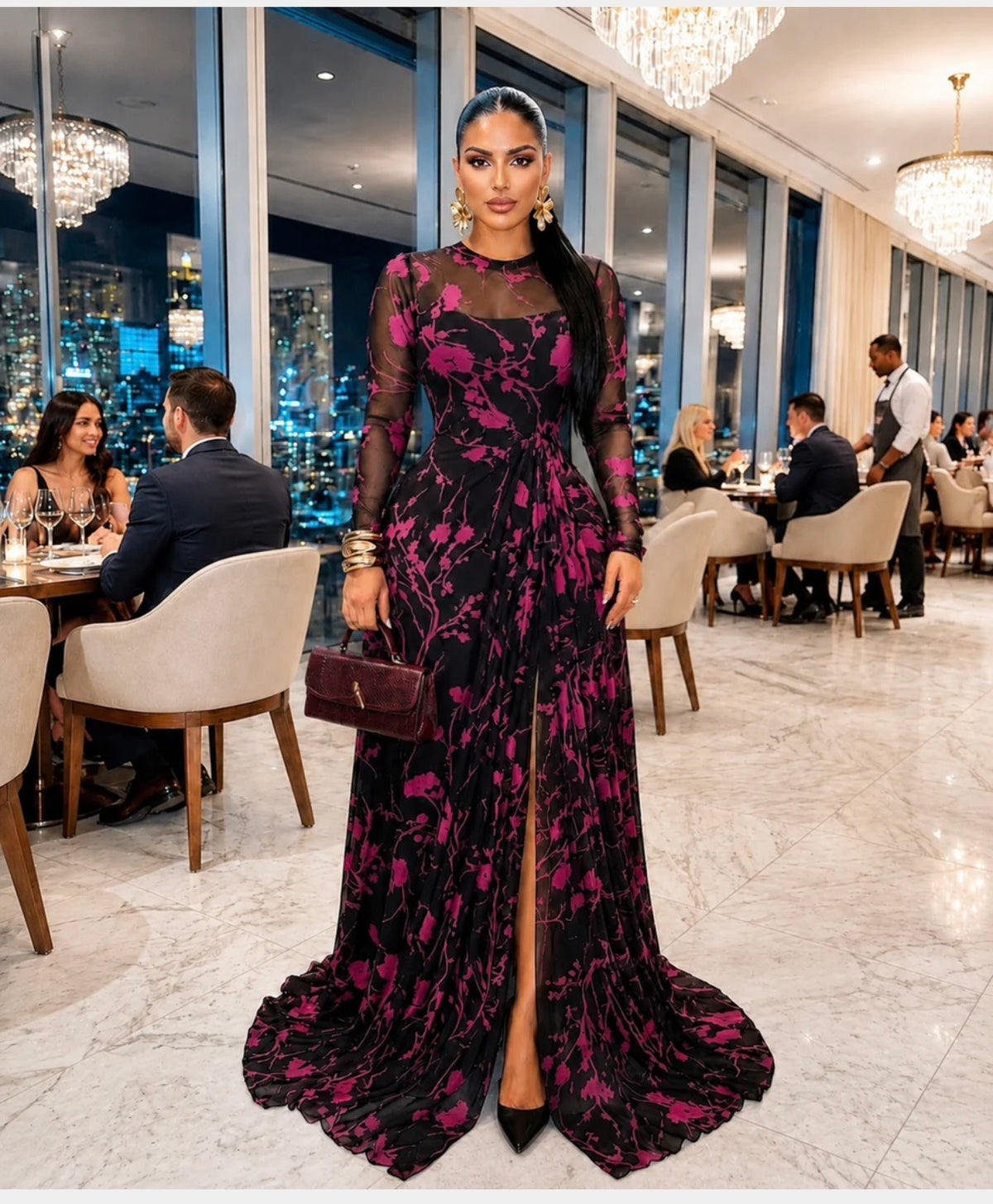 Noir Dress- Pink