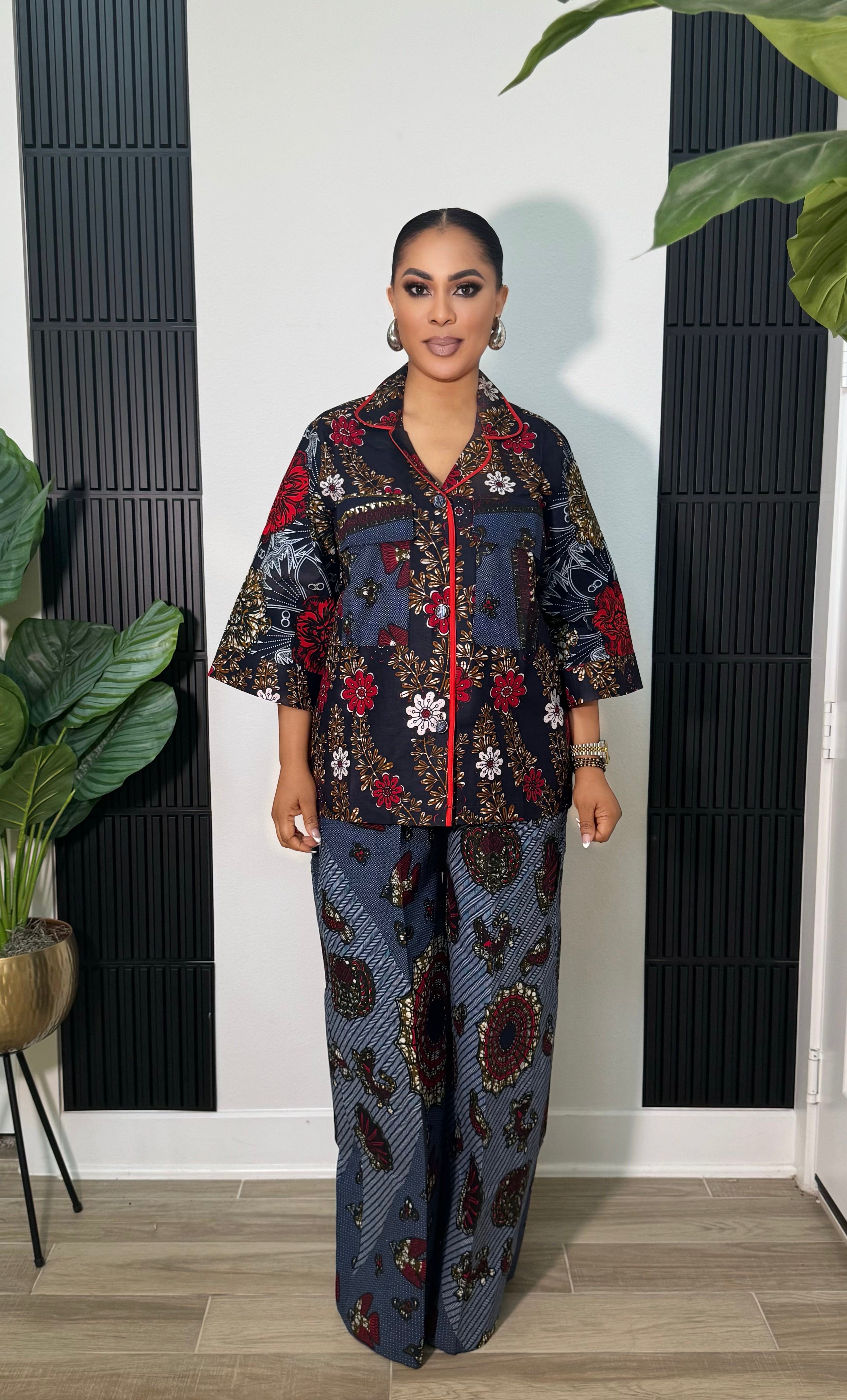 Seyi oversized Ankara Set- Floral
