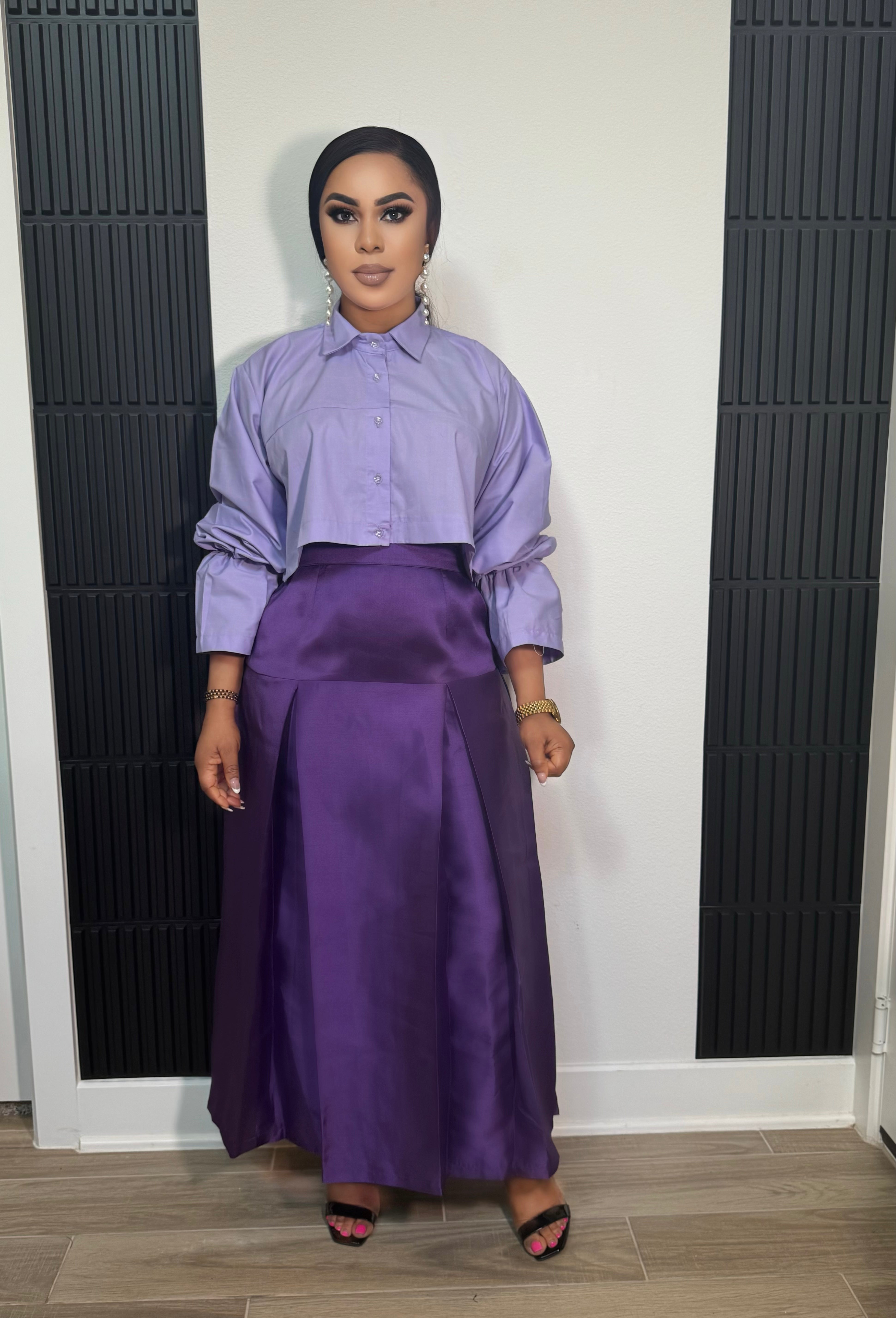 Alica Skirt Set -Purple