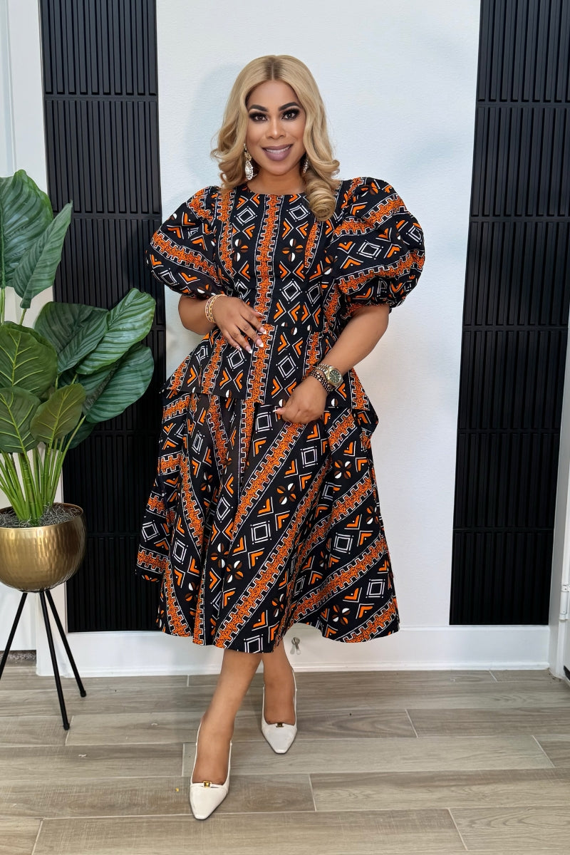 Omoege puff sleeve Dress