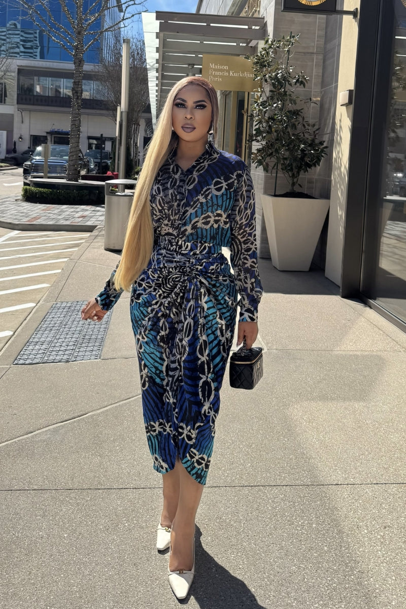 Lily long sleeves Set -Blue