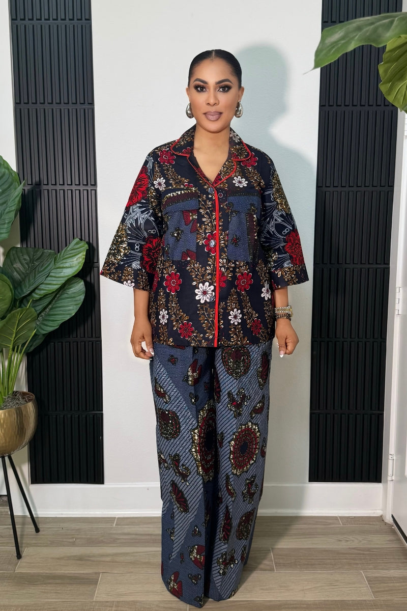 Seyi oversized Ankara Set- Floral