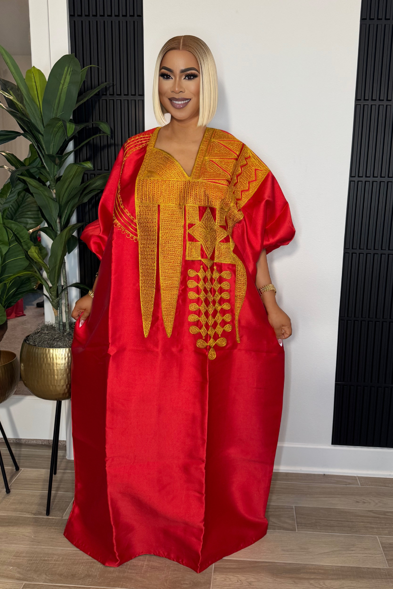 ADIZA KAFTAN-RED