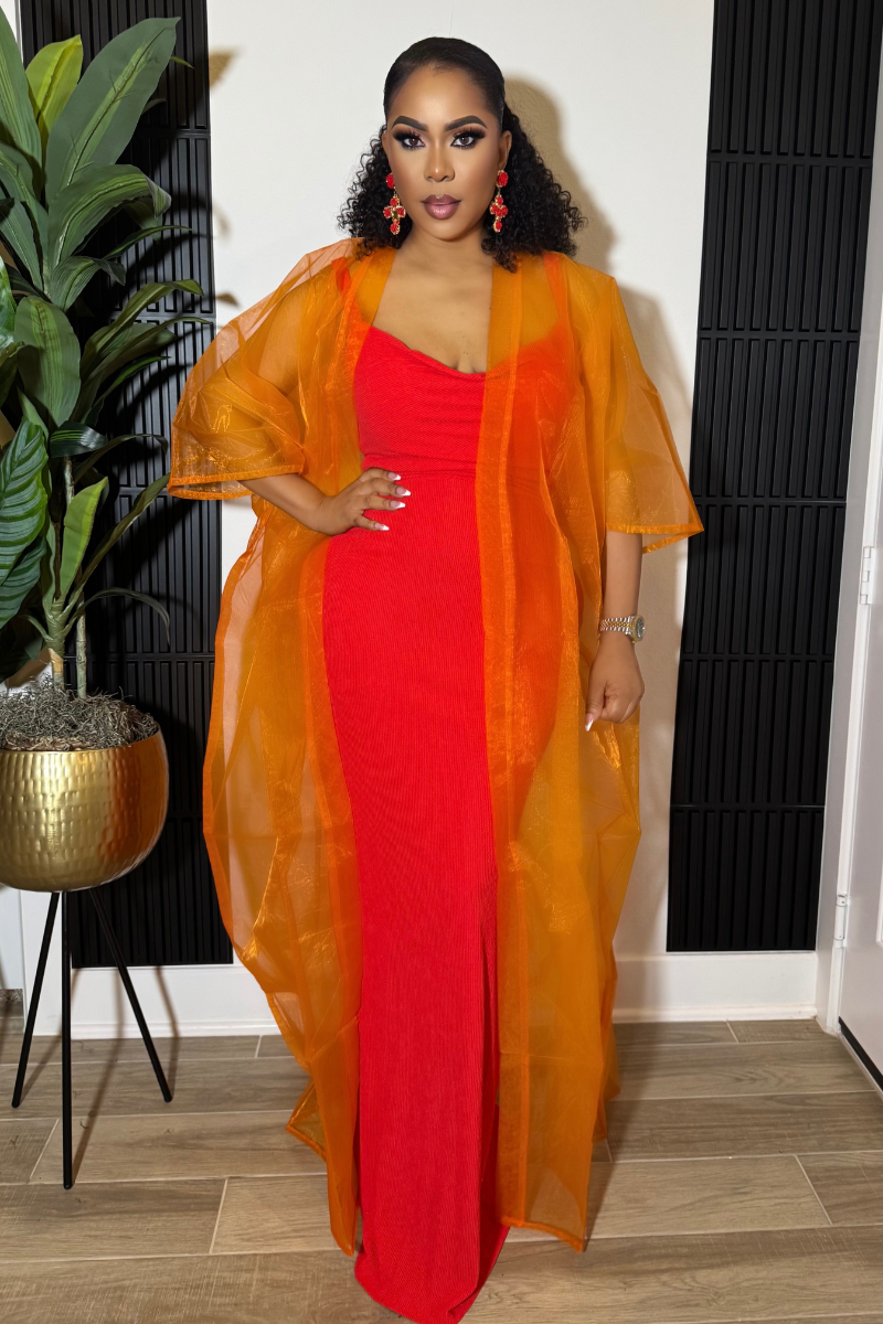 KCEE KIMONO SET- ORANGE