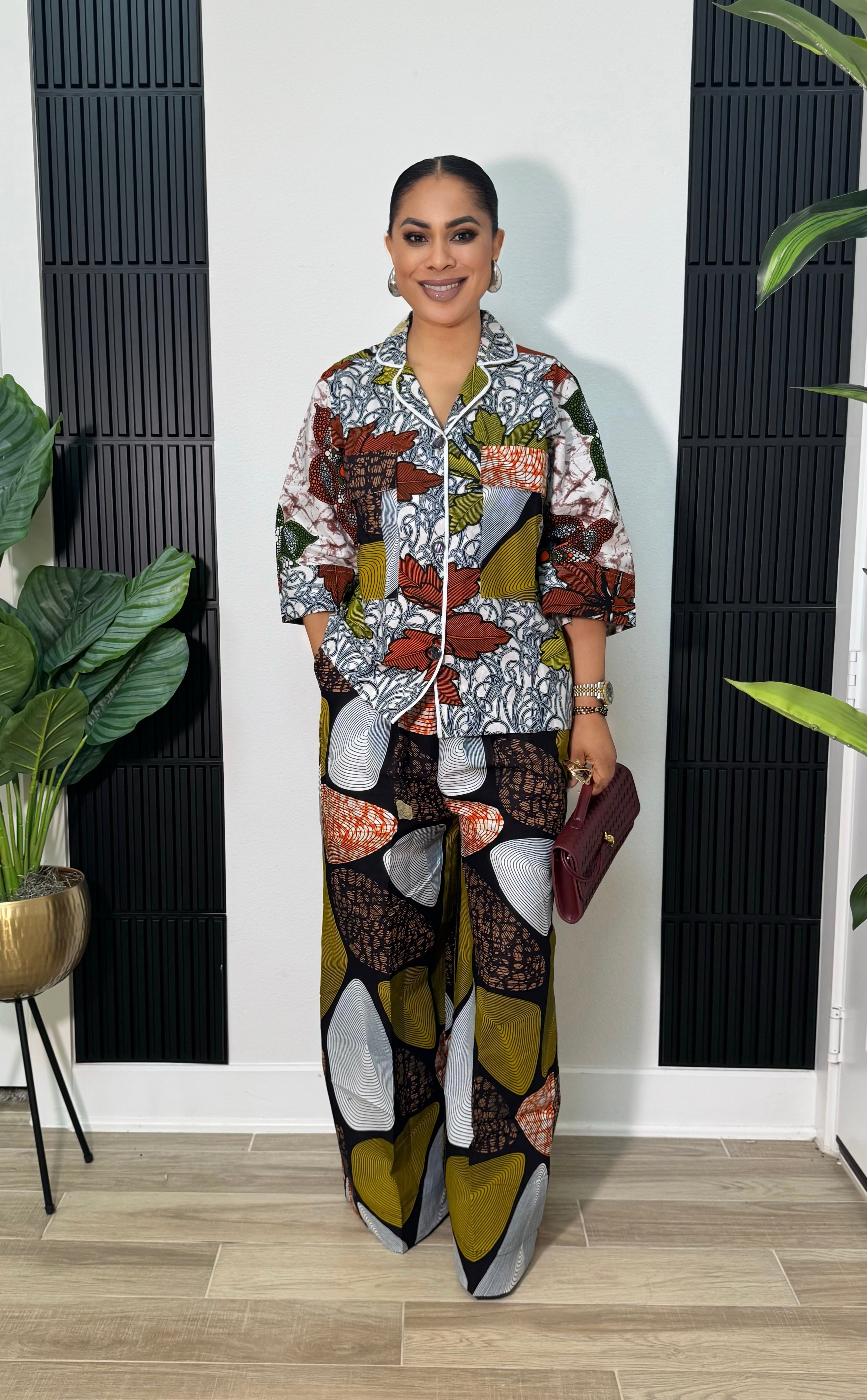 Seyi Oversized Ankara Set- Yellowish mix