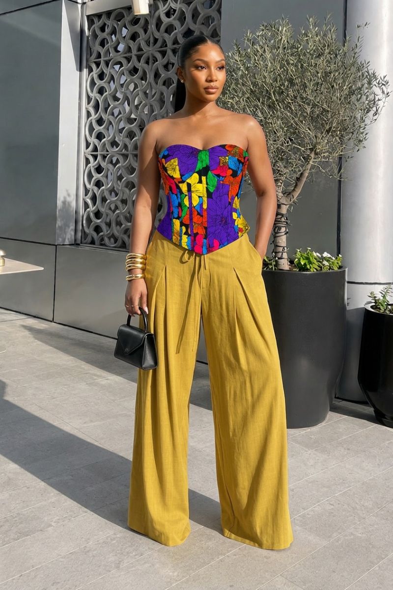 Kacy Ankara Corset