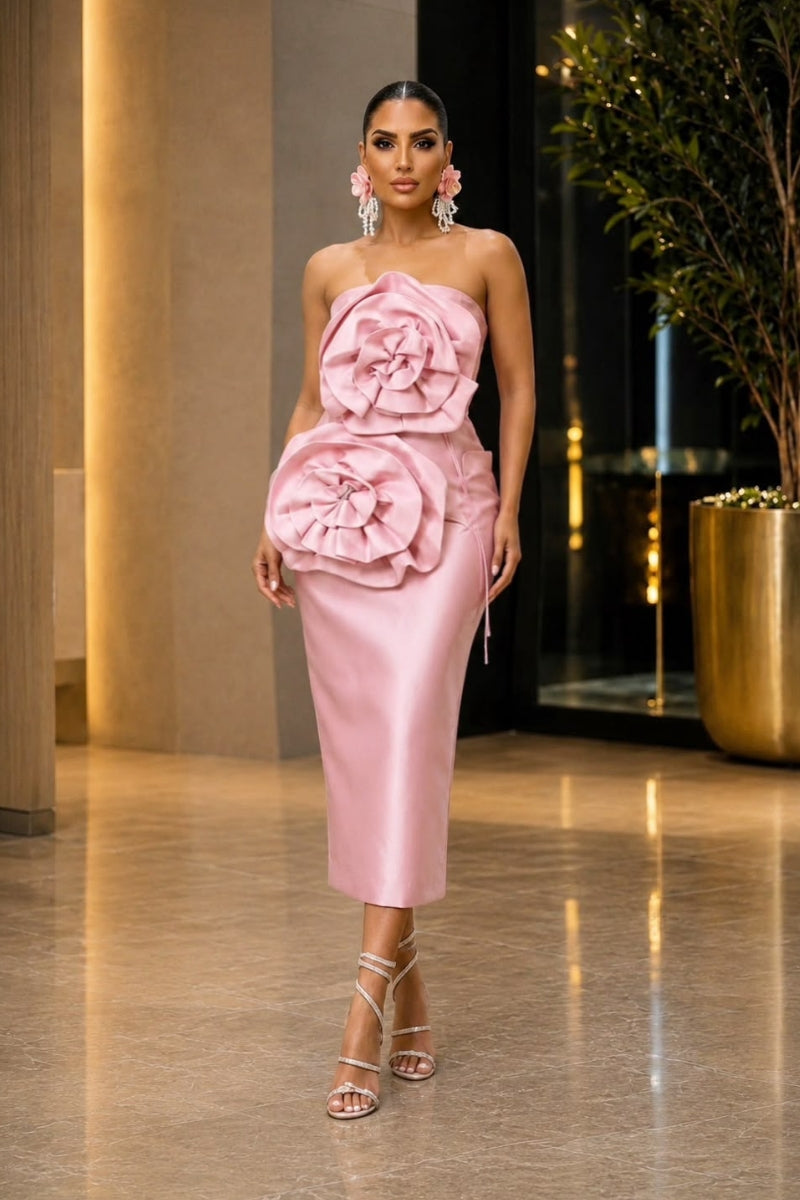 Rosette midi Dress