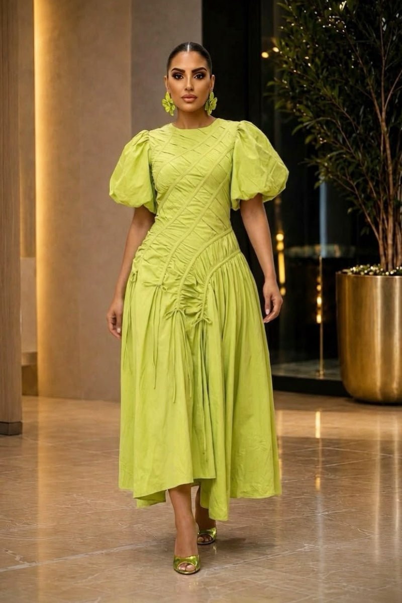 Grace Ruched Midi Dress