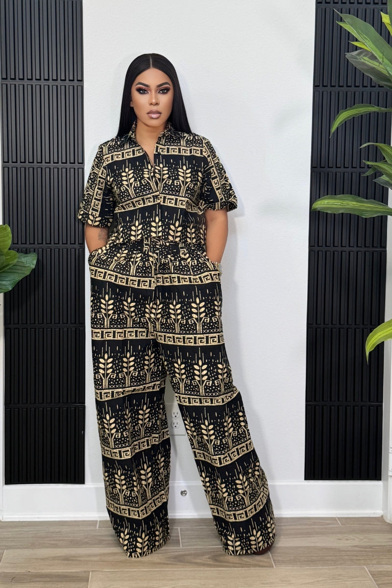 Felecia palazzo short sleeve Set