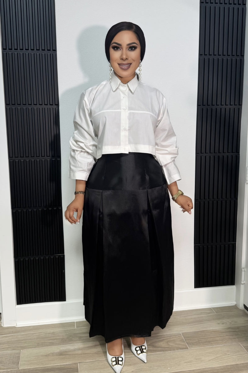Alica Skirt Set -Black/White