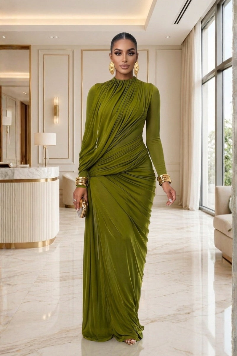 Goddess Draped Dress(PRE ORDER)