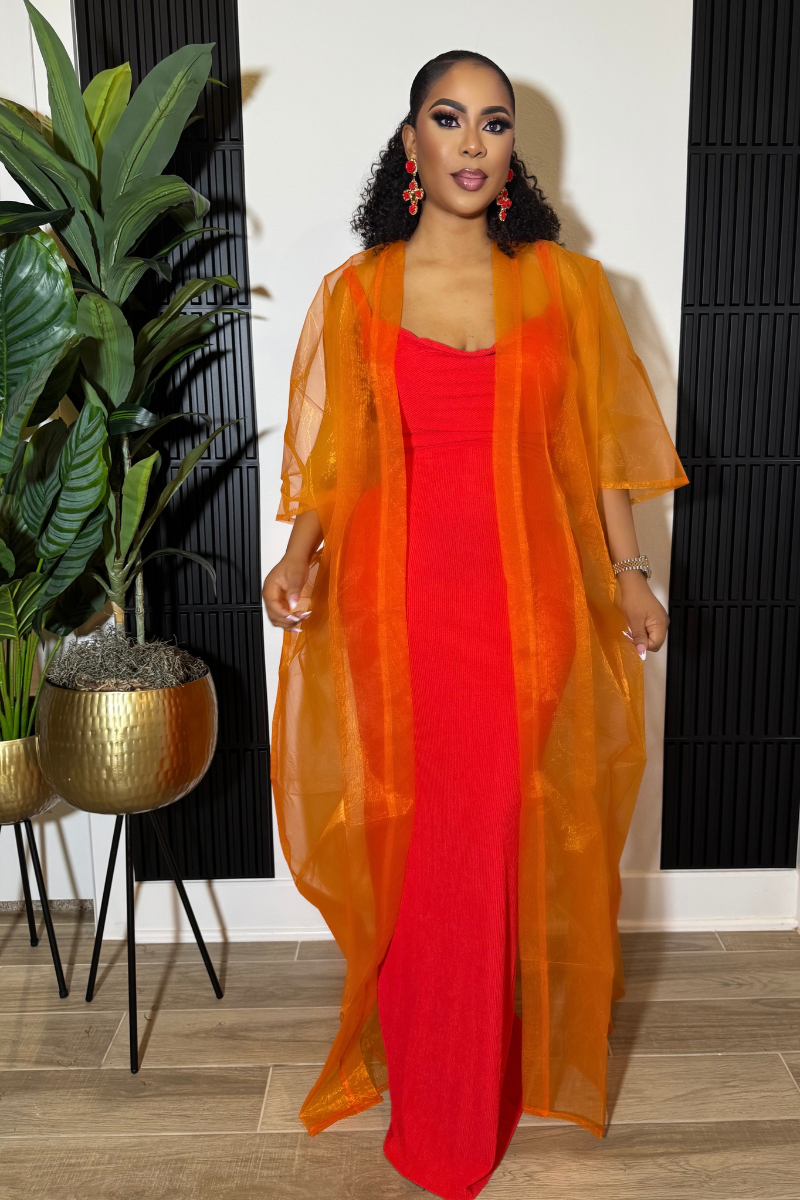 KCEE KIMONO SET- ORANGE