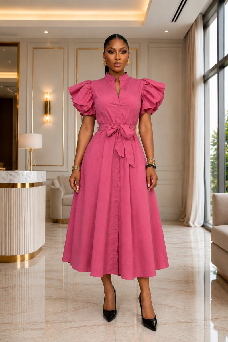 TETE DRESS - CORAL