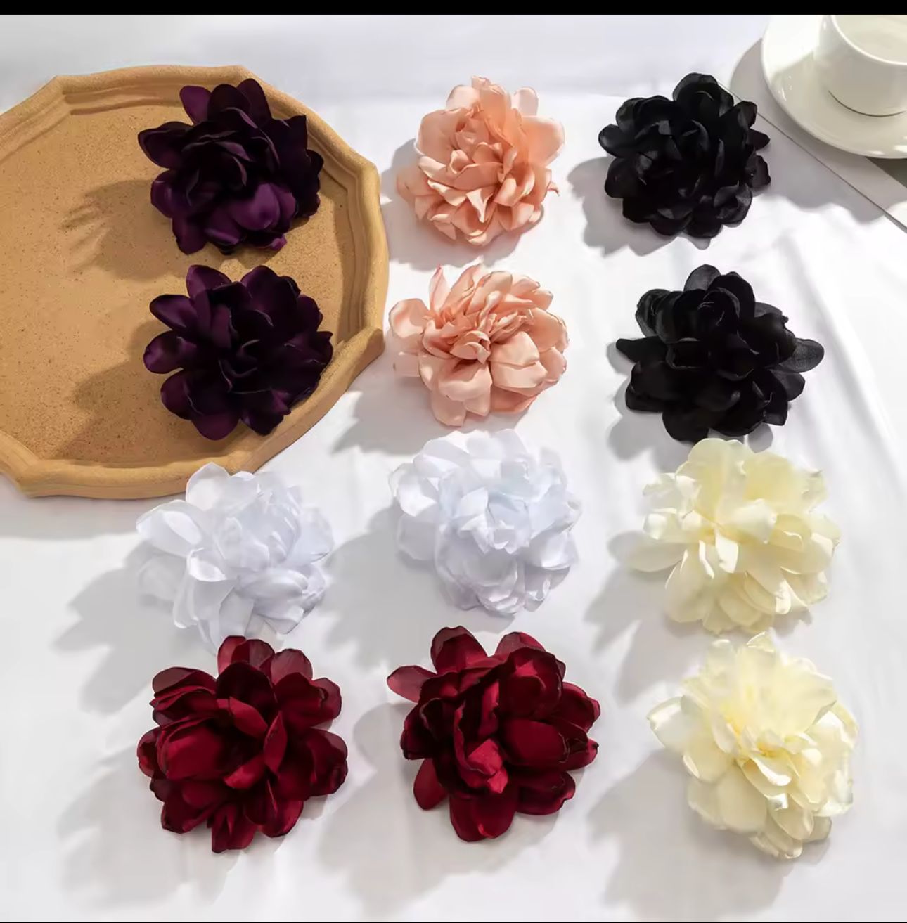 Lovy Fashion Large Rose Flower Stud Earrings