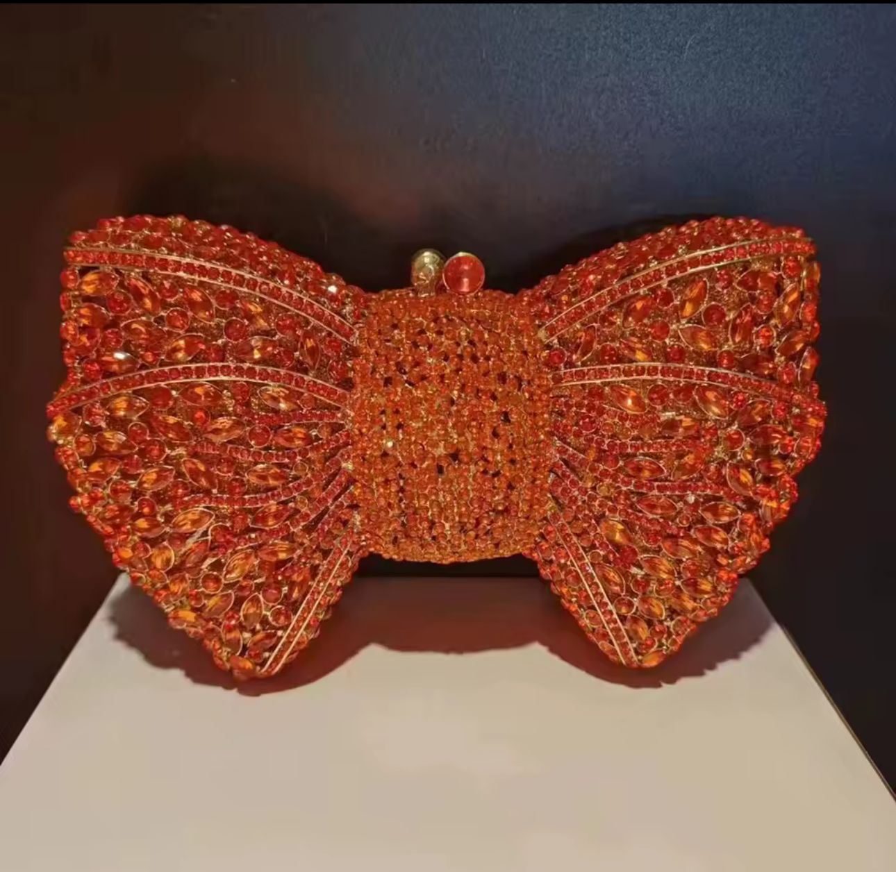 Butterfly Rhinestone  Clutch Purse Bow Luxury